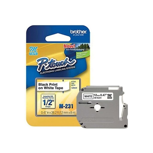 [M231] Cinta Rotuladora Brother M231 12 mm