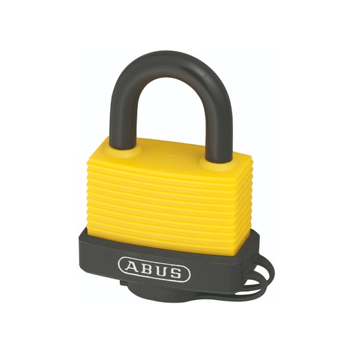 [50873-8] Candado Vinilo 70AL/45 KD Amarillo BLISTEADO ABUS