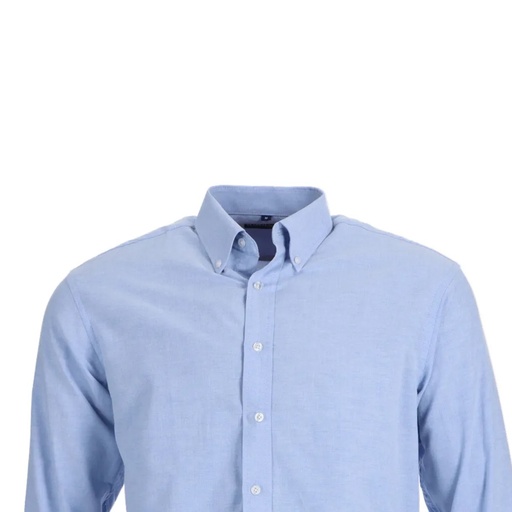 [551121] CAMISA OXFORD M/L CELESTE T/S
