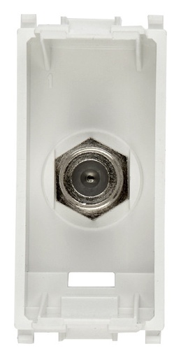 [14318] Toma de conector VIMAR tipo F hembra blanco