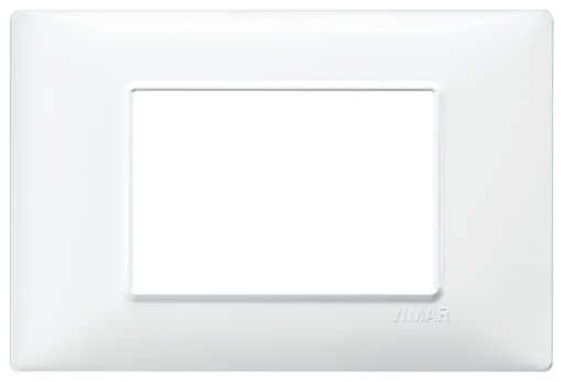 [14653.01] Placa Vimar Plana 3 Módulos Tecnopolímero Blanco 14653.01