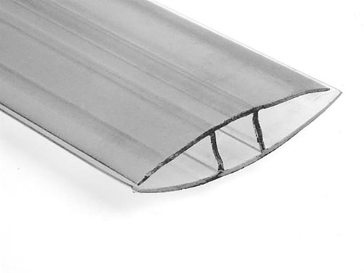 [114080701] PERFIL H CLIP PLANO 4-10 CLEAR 5.80