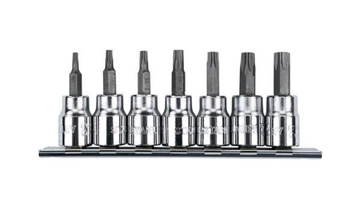 [87-342]  Juego DADOS TORX M3/8  7PZA (T15-T50)