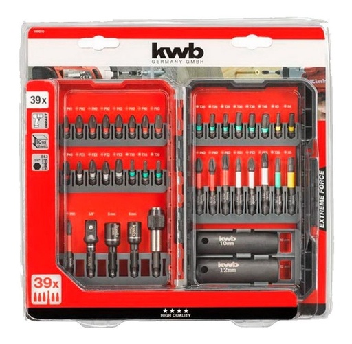 [49109010] Set Puntas Impact Force 39 piezas KWB Einhell