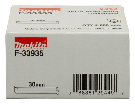 [F-33935] Caja clavo Galvanizado makita 16GA 30 mm