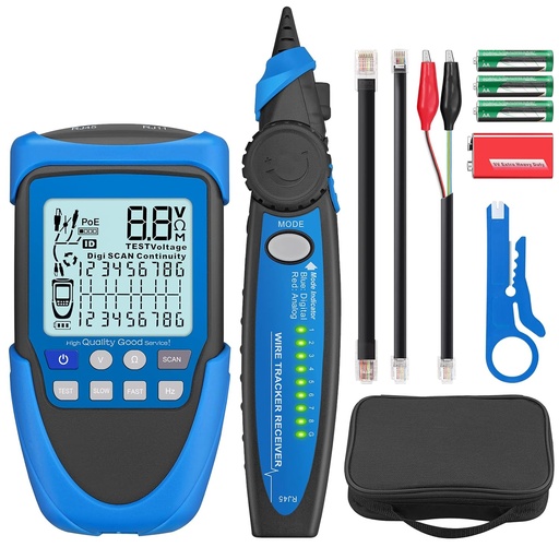 [TEC1839] Tester electrico poe, probador de red y detector de tono