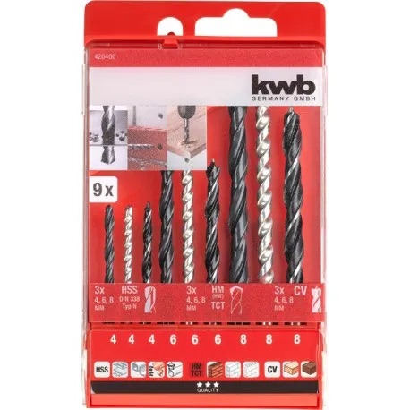 [49420400] Set de brocas Combinadas 9 Piezas Kwb