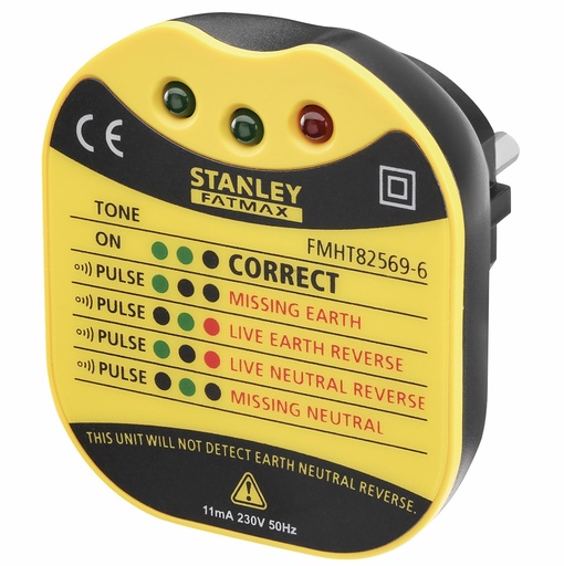 [FMHT82569-6] Probador de Enchufes Stanley FMHT82569-6 Tester Eléctrico