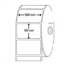 [ETI1000] Rollo Etiqueta Adhesiva Semibrillo para Zebra 50x100 500 Unidades