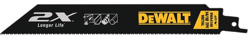 [DWA4188] 5 hojas de sierra sable 2X 8'' 14/18 dientes (paso variable) - Metal